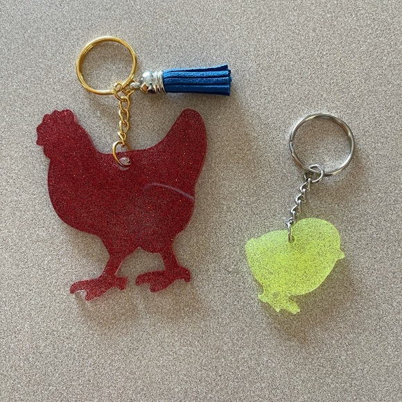 🎉🎉3x HP🎉🎉 Handmade Chicken/Rooster Keychain - Picture 3 of 6